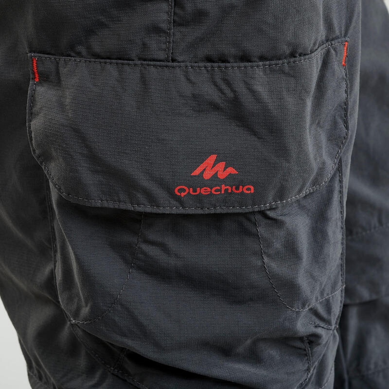 Chlapecké turistické odepínací kalhoty 2v1 MH 500 černé