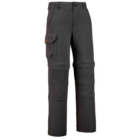 Kids’ Modular Hiking Trousers MH500 Aged 7-15 Black