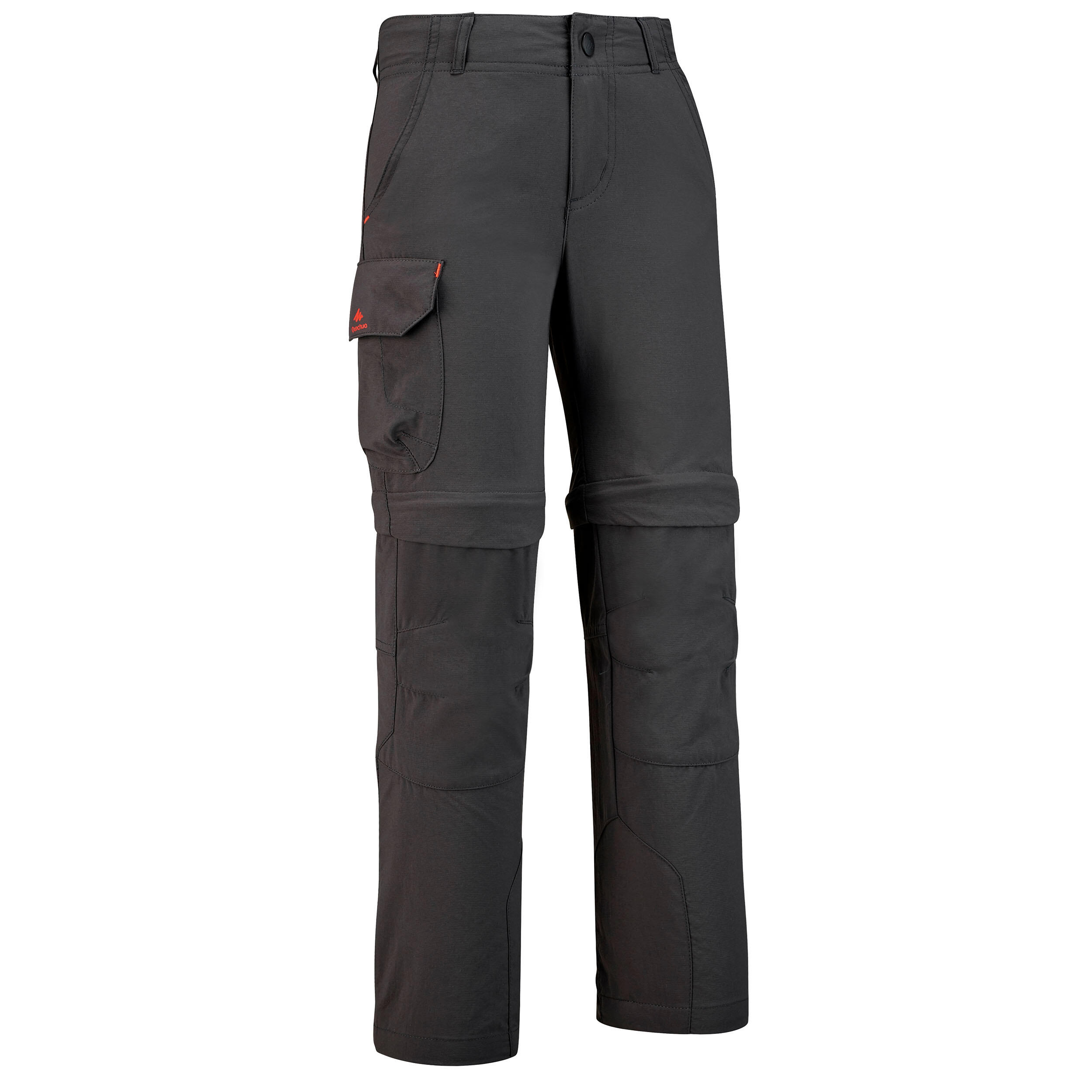 Pantalon Modulabil Drumeție la munte MH500 Negru Copii 7 -15 ani 15  Imbracaminte trekking si drumetie