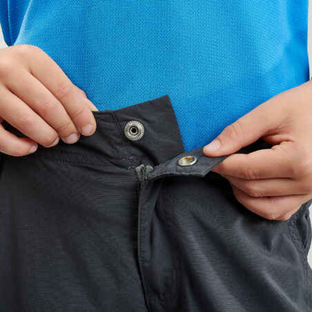 Παιδικό πολυμορφικό παντελόνι πεζοπορίας MH500 για ηλικίες 7-15 - Μαύρο