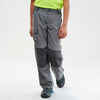 Children's modular hiking trousers MH500 dark - grey age 7-15 years