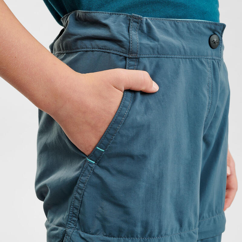 Dívčí turistické kalhoty 2v1 MH 500 modré