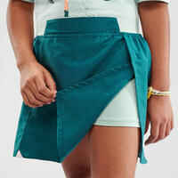 Kids’ Hiking Skort - MH100 Aged 7-15 - Turquoise