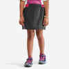 Turistická sukňa so šortkami MH100 pre deti vo veku od 7 do 15 rokov sivo-ružová