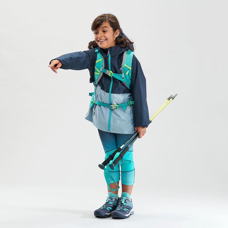 Waterdichte wandeljas voor kinderen MH500 blauw 7 tot 15 jaar