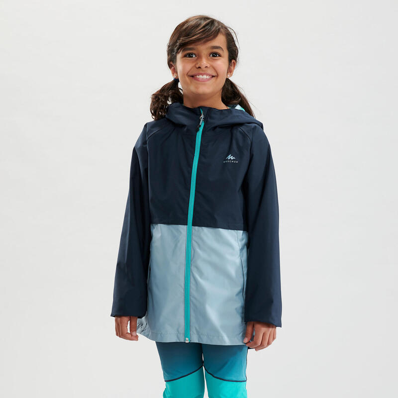 Jachetă Impermeabilă Drumeție la munte MH500 Albastru Copii 7-15 ani 