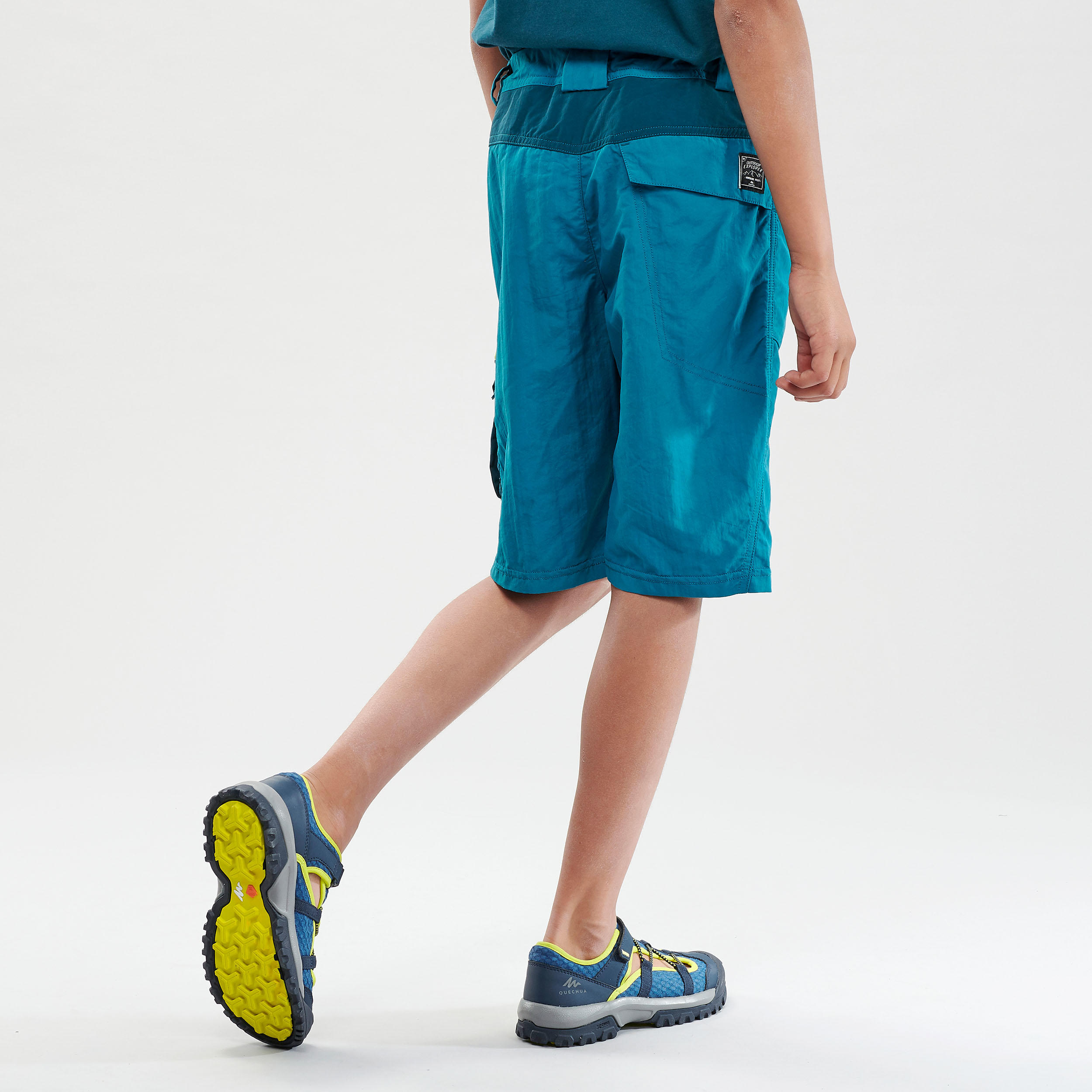 Kids’ Hiking Shorts - MH500 Aged 7-15 - Green 3/6