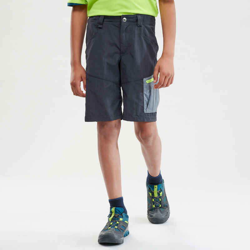 Kids’ Hiking Shorts - MH500 Aged 7-15 - Grey