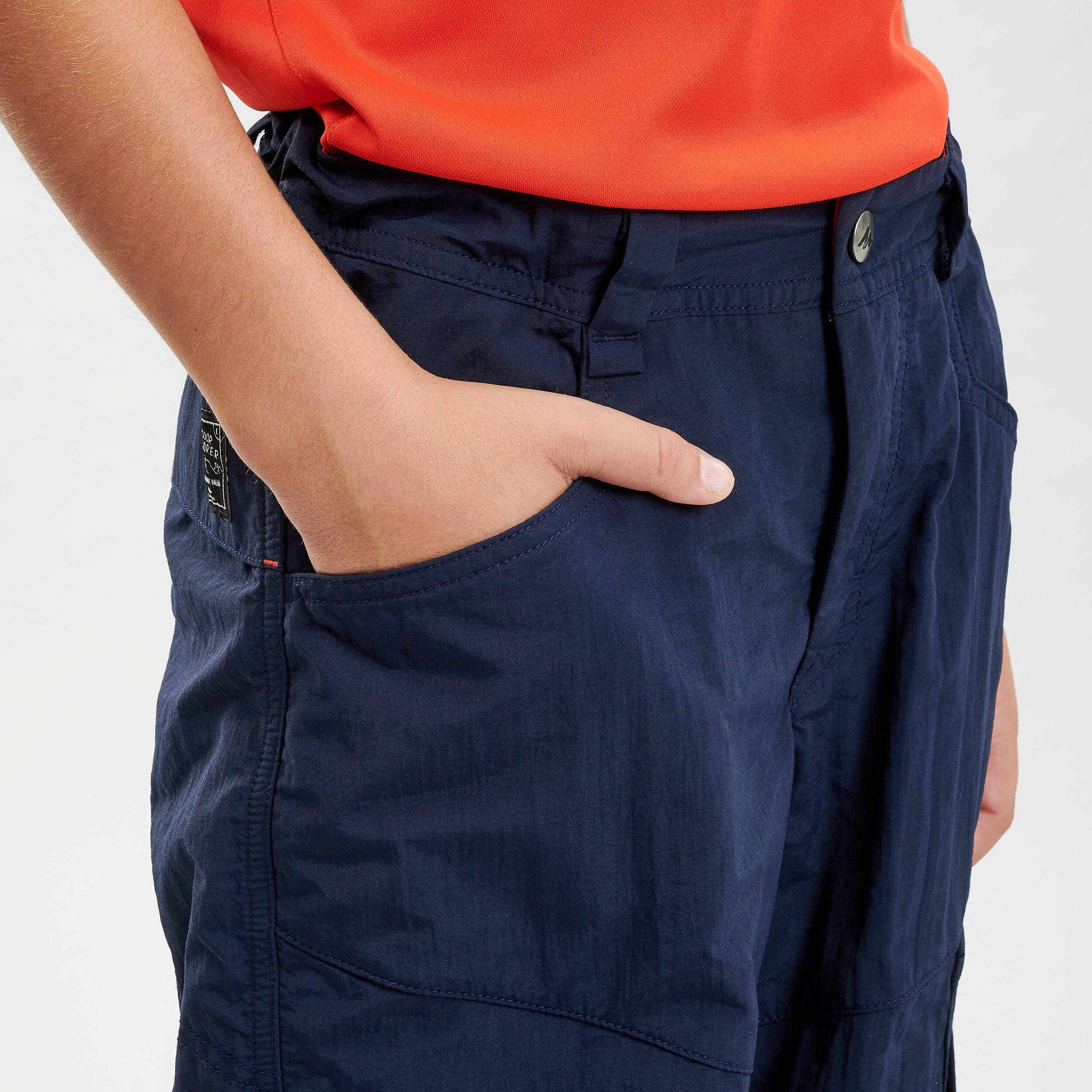 Kids’ Hiking Shorts - MH500 Aged 7-15 - Navy -  5