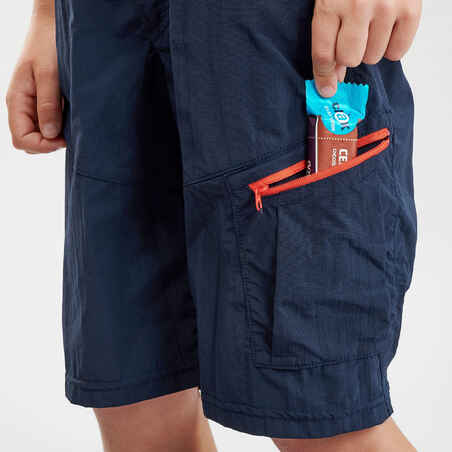 מכנסי טיולים קצרים דגם MH500 לילדים (גילאי 7 עד 15) – כחול צי