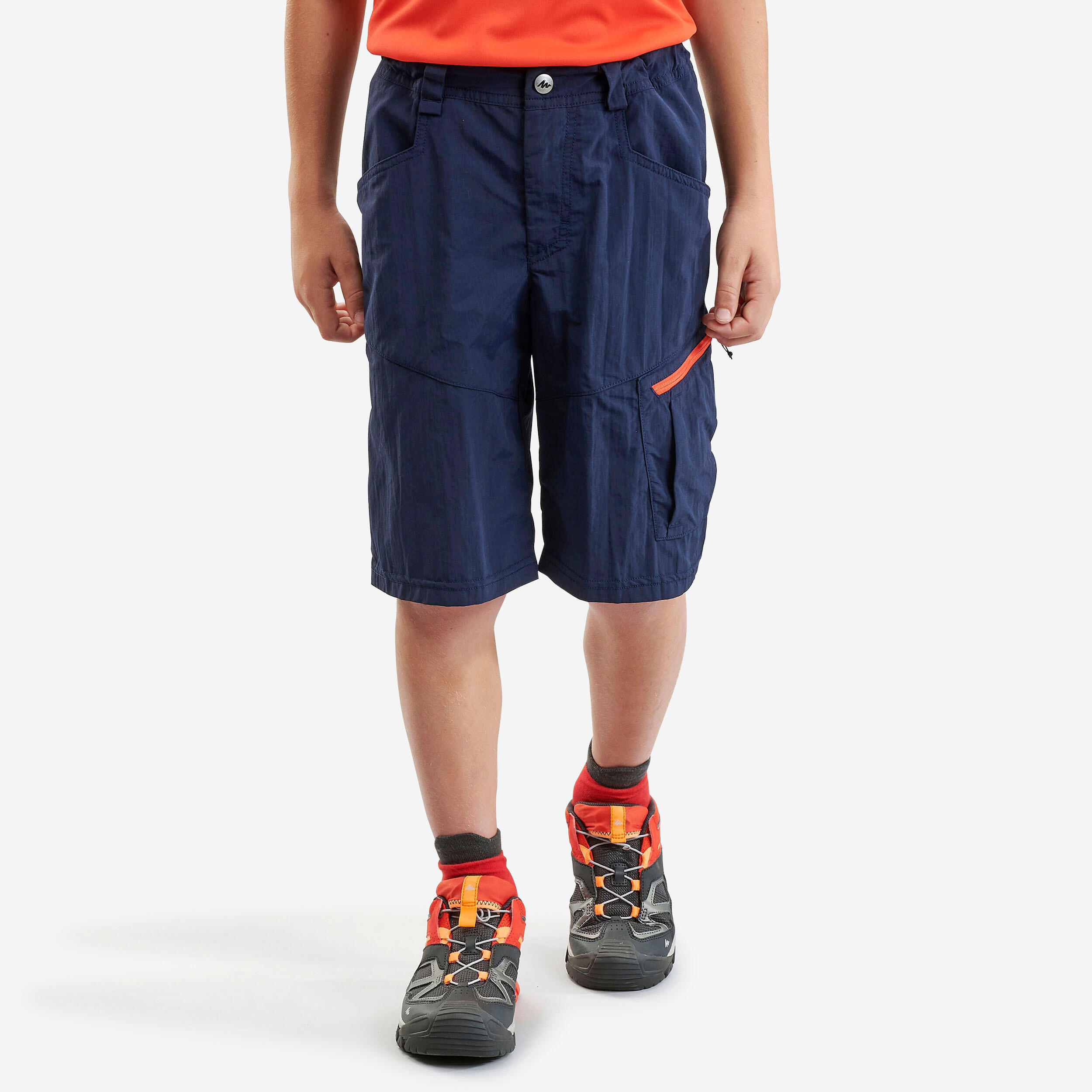 QUECHUA Kids’ Hiking Shorts - MH500 Aged 7-15 - Navy