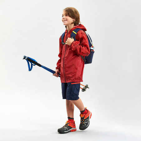 Kids’ Waterproof Hiking Jacket - MH150 Aged  7-15 - Red