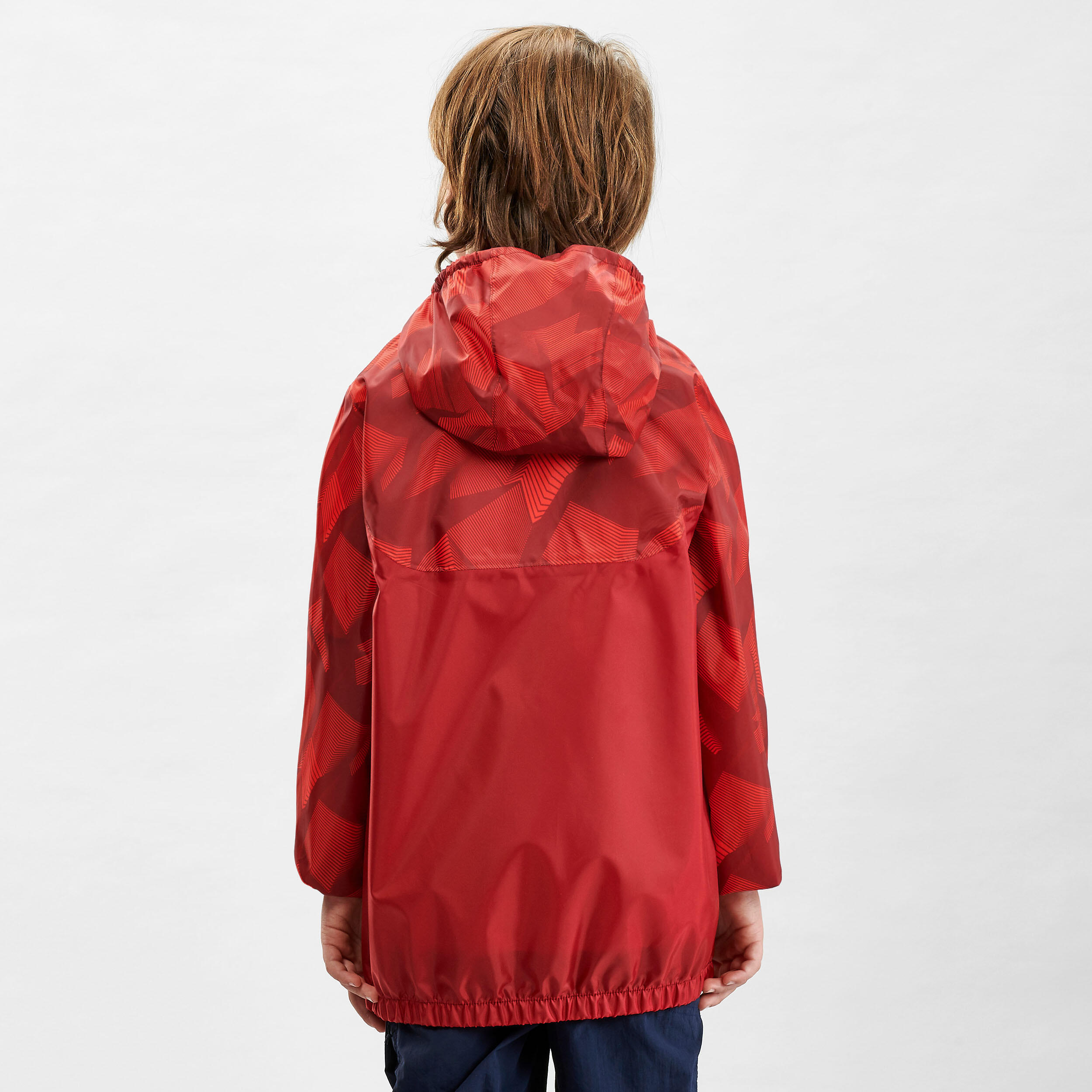 Kids’ Waterproof Hiking Jacket - MH150 Aged  7-15 - Red 4/8