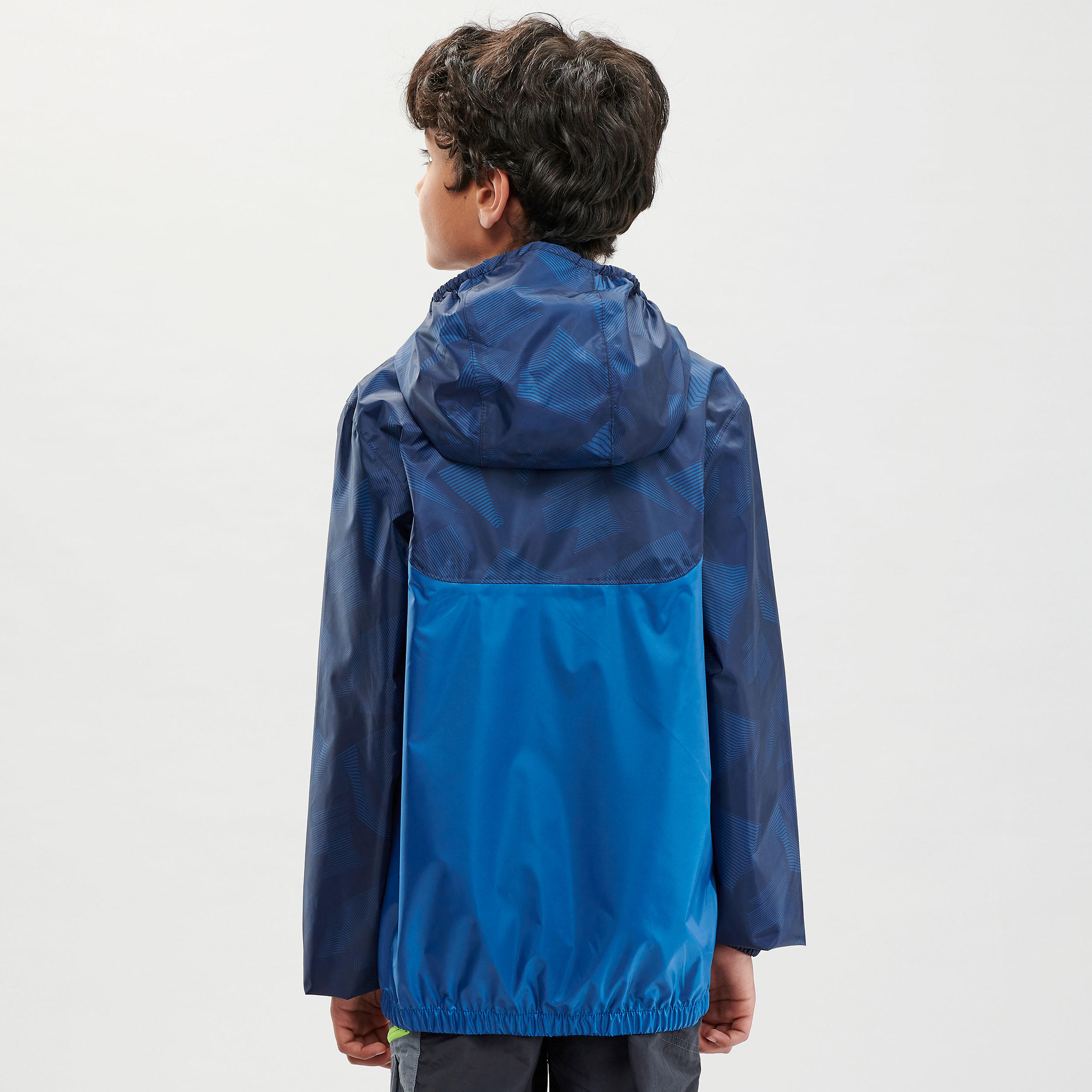 Kids’ Hiking Waterproof Jacket MH150 7-15 Years - blue 4/8