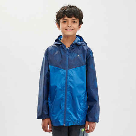 Modra vodoodporna pohodniška jakna MH150 za otroke (od 7 do 15 let)