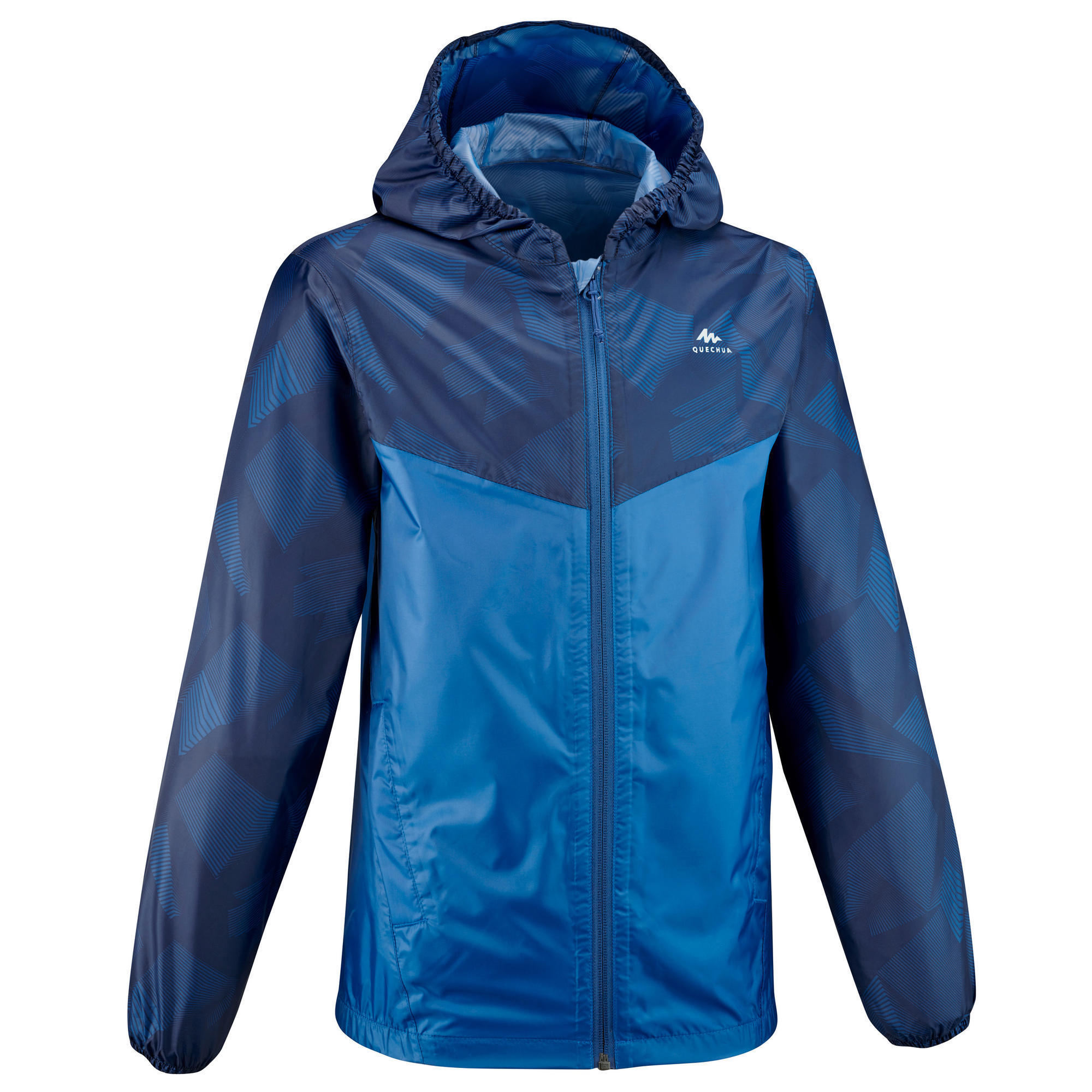 Jachetă Impermeabilă Drumeție la munte MH150 Albastru Fete 7-15 ani decathlon.ro imagine 2022