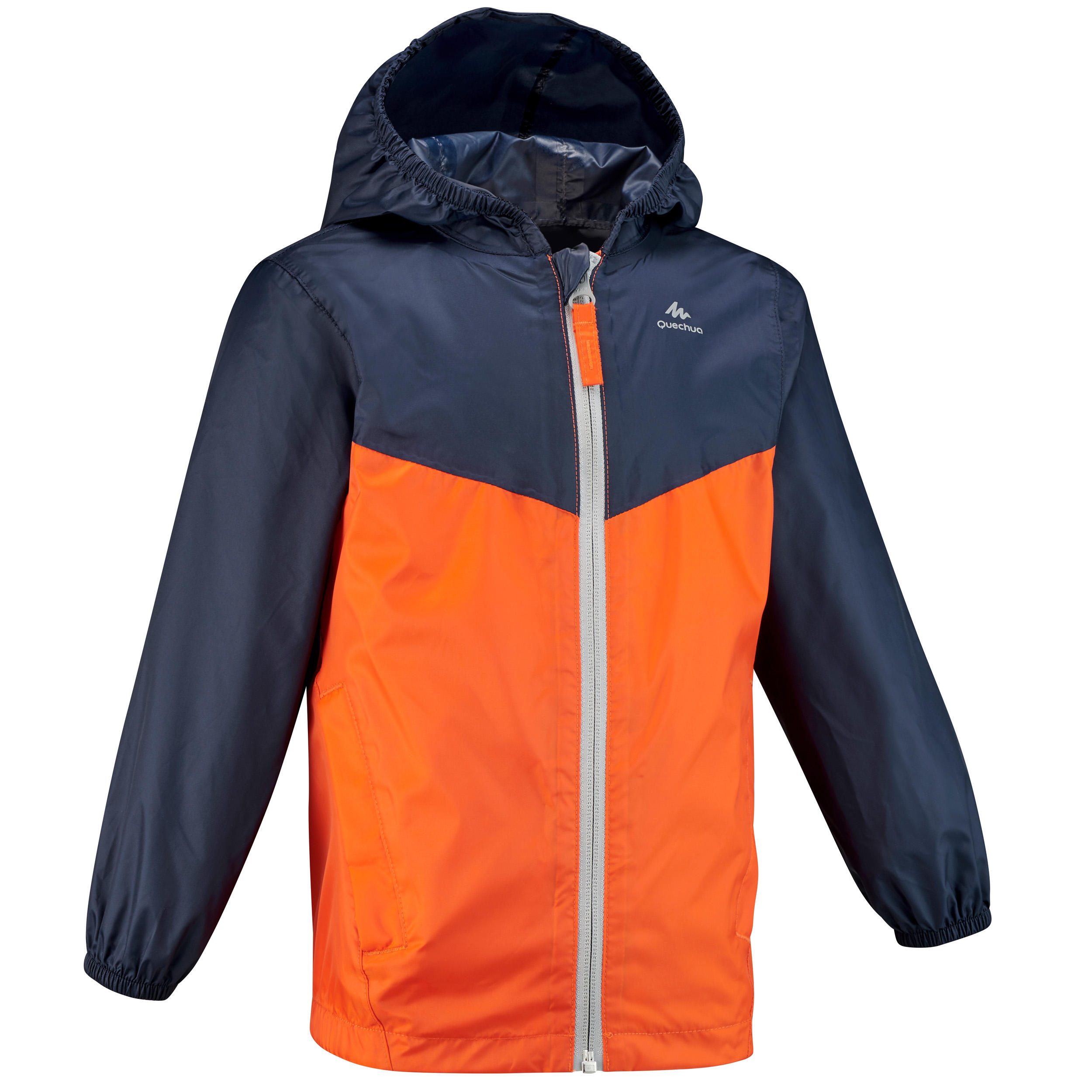 Jachetă Impermabilă Drumeție la munte MH150 Portocaliu Copii 2-6 ani decathlon.ro imagine noua