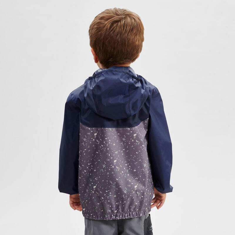 Regenjas voor wandelen MH100 zip kinderen 2-6 jaar