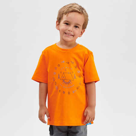 T-shirt de randonnée - MH100 orange - enfant 2-6 ANS