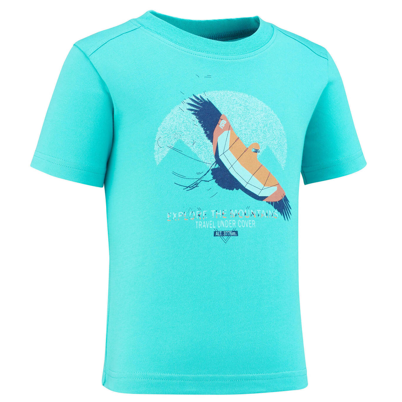 T-shirt Hiking Anak-anak - MH100 Biru