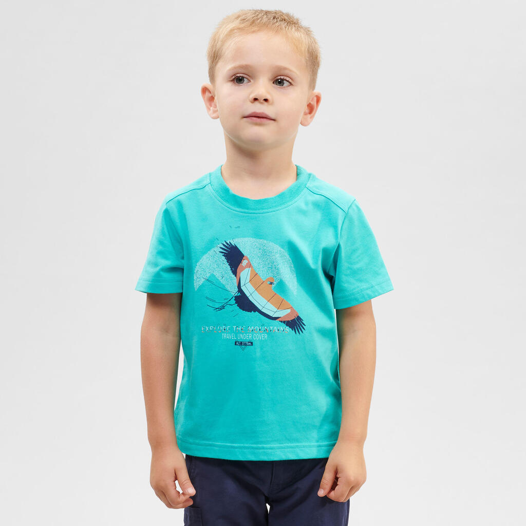 T-shirt de randonnée - MH100 bleu - enfant 2-6 ANS