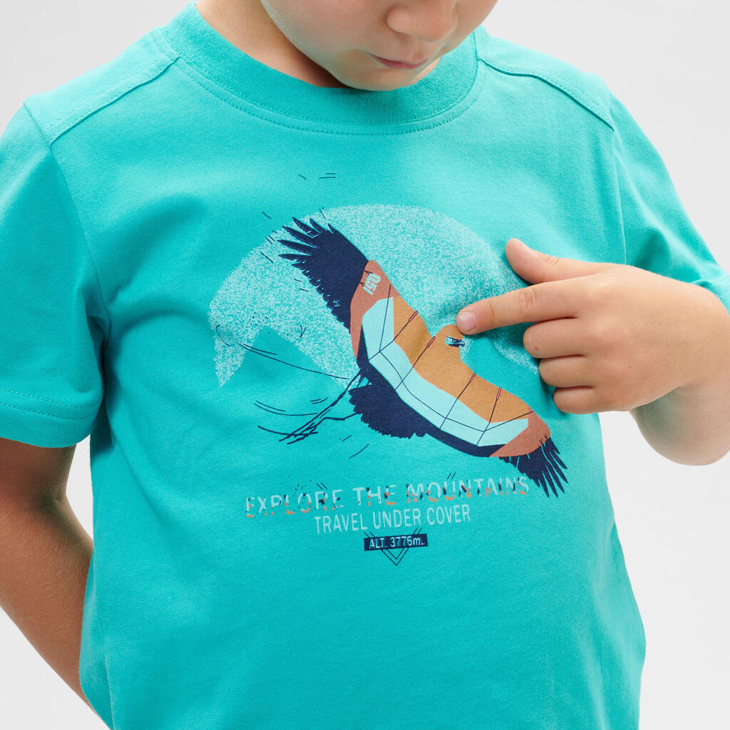 T-shirt de randonnée - MH100 bleu - enfant 2-6 ANS