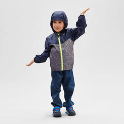 Sobrepantalón Impermeable de montaña Niños 2-6 años Quechua MH100 azul