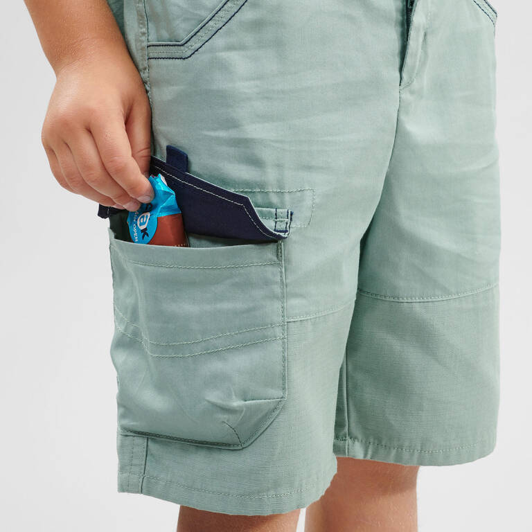 Hiking shorts - MH500 KID - Green - children 2-6 YEARS