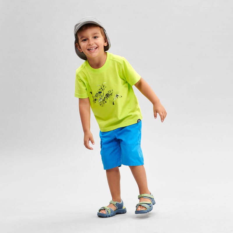 Pantalón corto de senderismo - MH500 KID azul - niños 2-6 años 