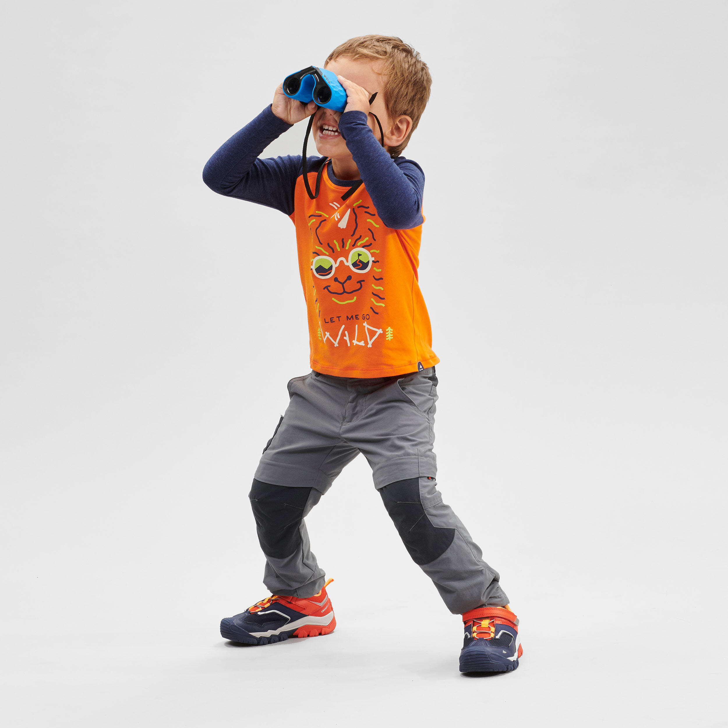 Pantalon de randonnée modulable enfant - MH 500 gris - QUECHUA