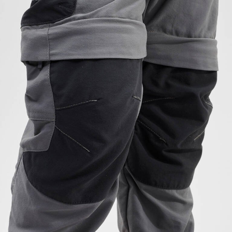 Kids’ Modular Hiking Trousers - MH500 KID Aged 2-6 YEARS - Grey