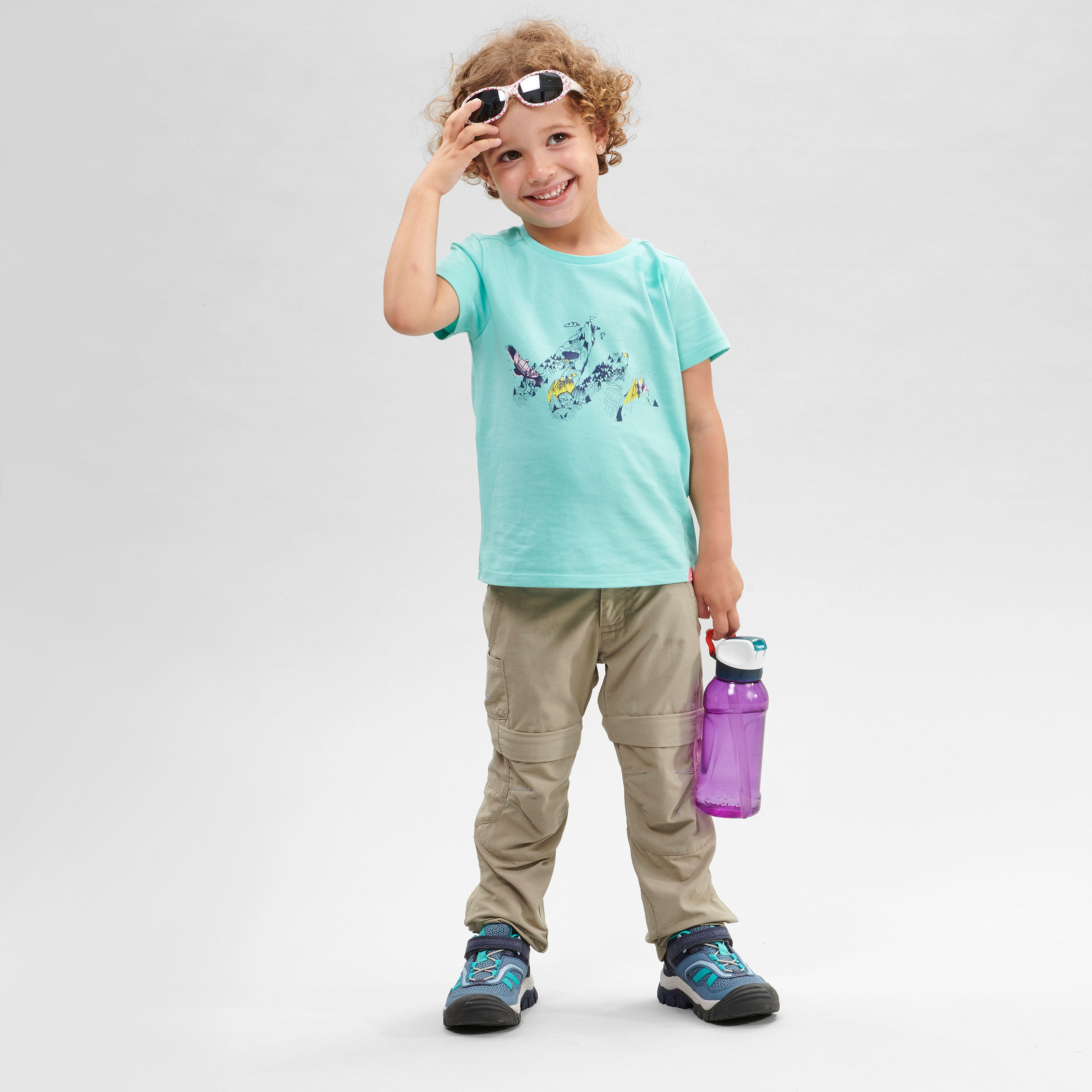 Kids’ Modular Hiking Trousers - MH500 KID Aged 2-6 YEARS 2/11