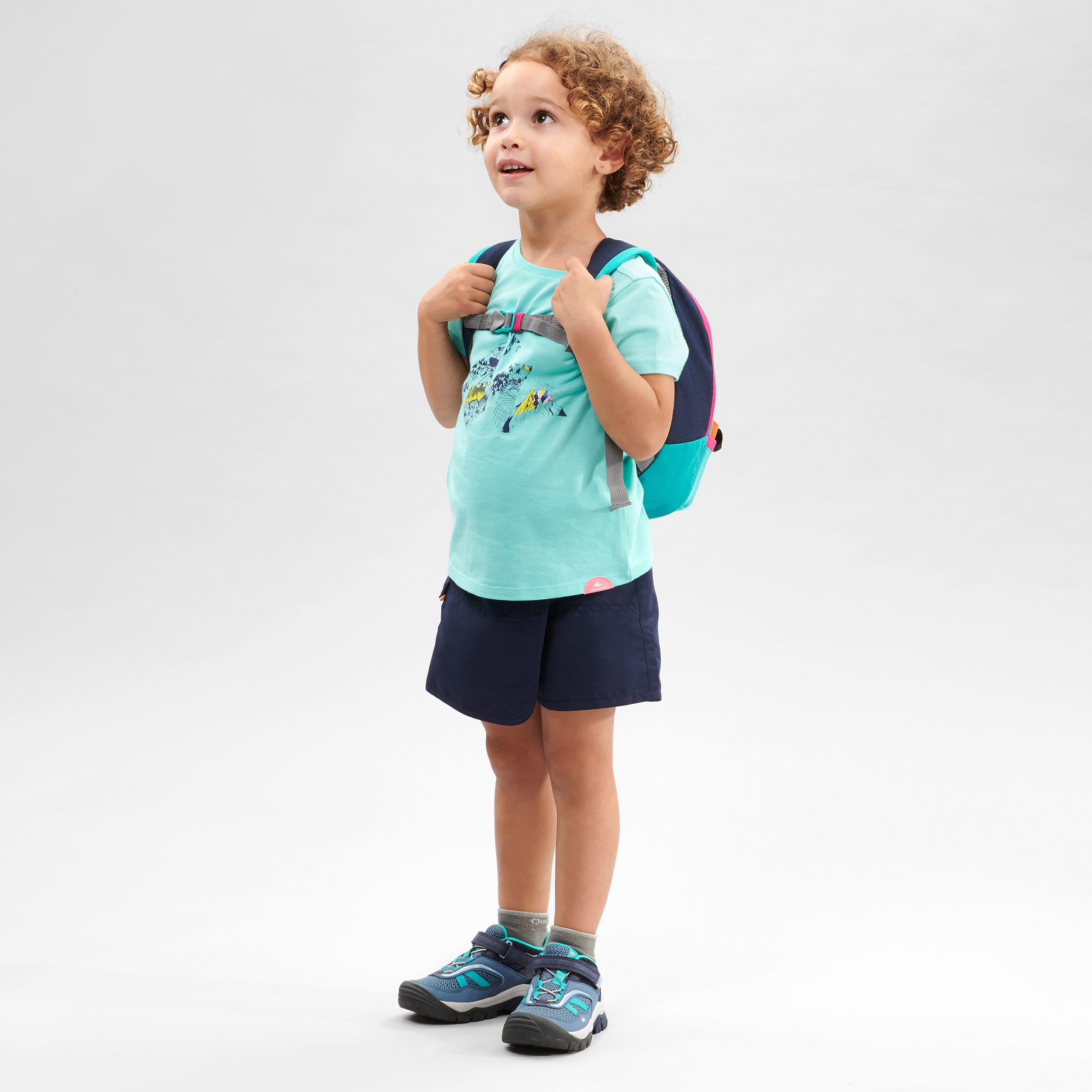 Kids’ Hiking Skort - MH 100 Navy Blue - QUECHUA