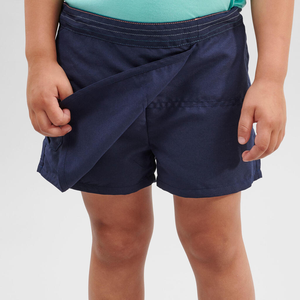 Jupe short de randonnée - MH100 KID bleu marine - enfant 2-6 ANS