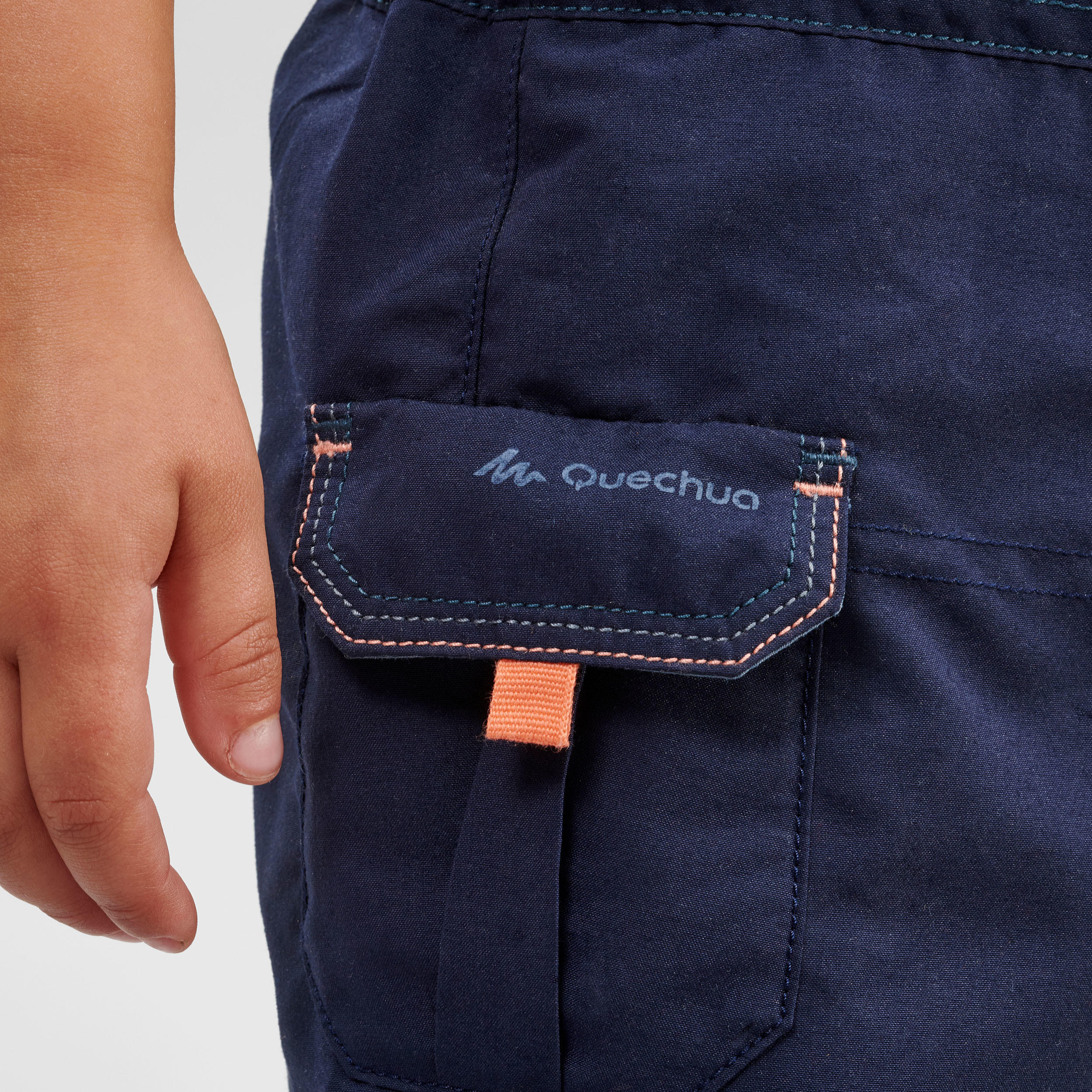 Kids’ Hiking Skort - MH 100 Navy Blue - QUECHUA