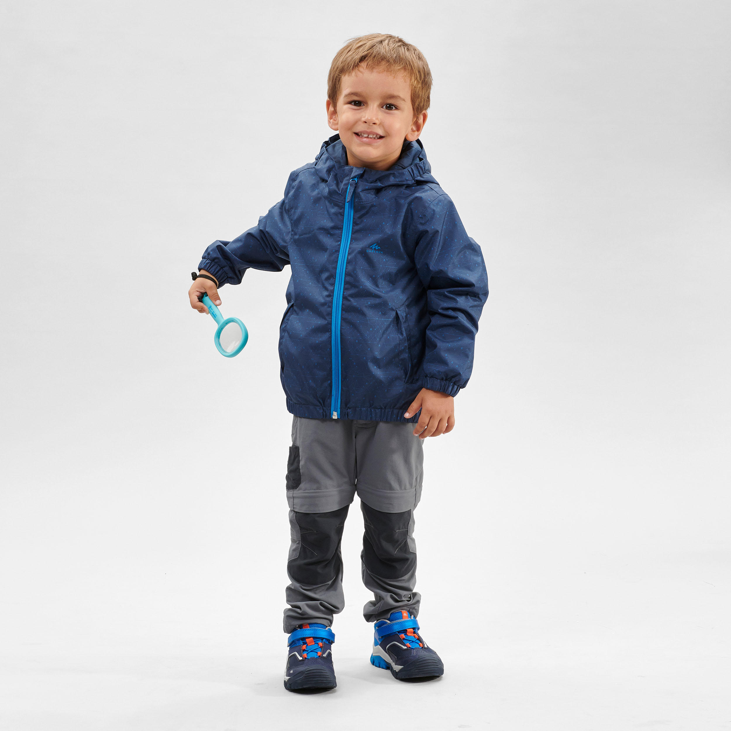 Kids' Hiking Waterproof Jacket MH500 2 