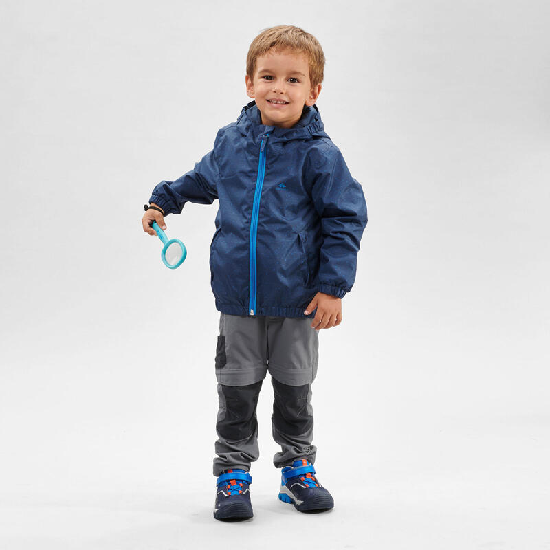 Casaco impermeável de caminhada - MH500 criança - 2-6 anos - azul escuro