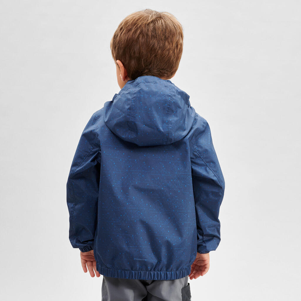 Chaqueta impermeable de senderismo para Niños 2-6 años Quechua MH500 azul