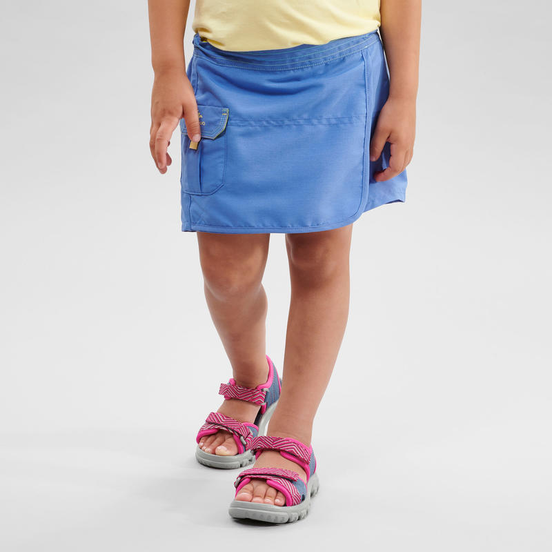 Children's Hiking Skort MH100 KID Blue children aged 26 Decathlon
