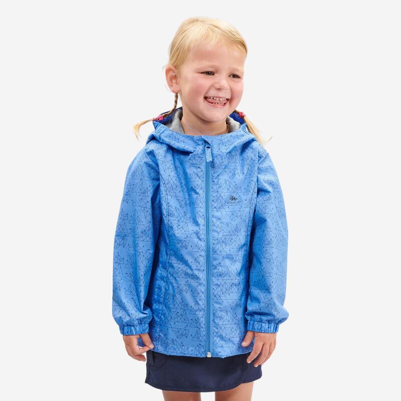Chaqueta impermeable de montaña y trekking NIños 2-6 años Quechua MH500 azul