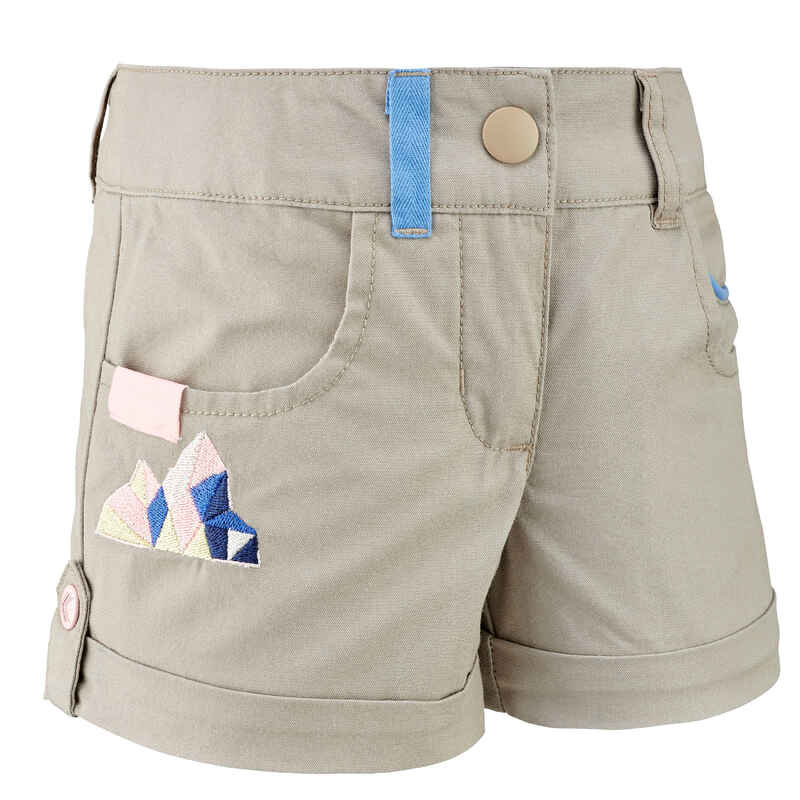 Hiking shorts - MH500 KID beige - children 2-6 YEARS