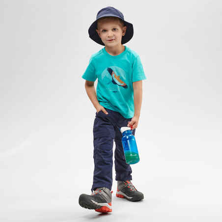 Pantalón de senderismo transformable - MH500 KID Azul - Niños 2-6 años 