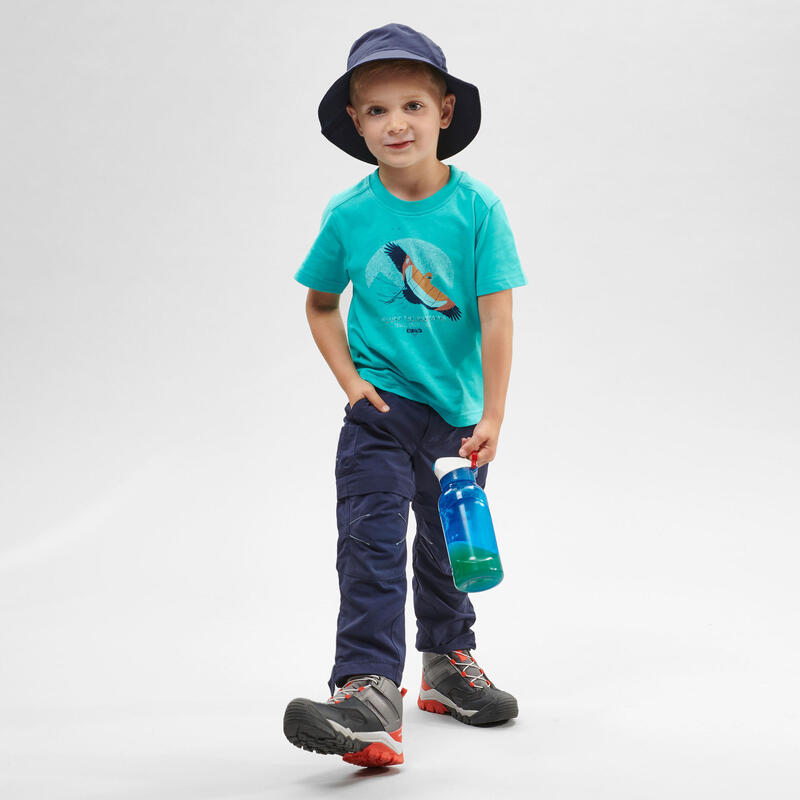 Pantalon Modulabil Drumeție MH500 Albastru Copii 2-6 ani 