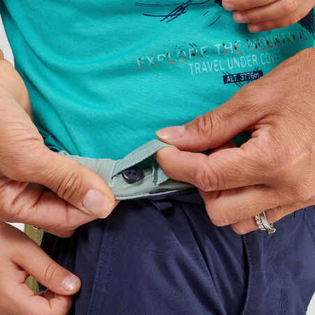 Vaikiškos nusegamos žygių kelnės „MH500“, 2–6 m. vaikams, mėlynos