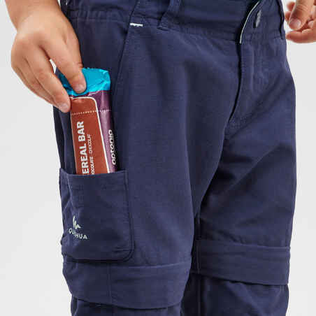 Children's Modular hiking trousers - MH500 KID blue - 2-6 years