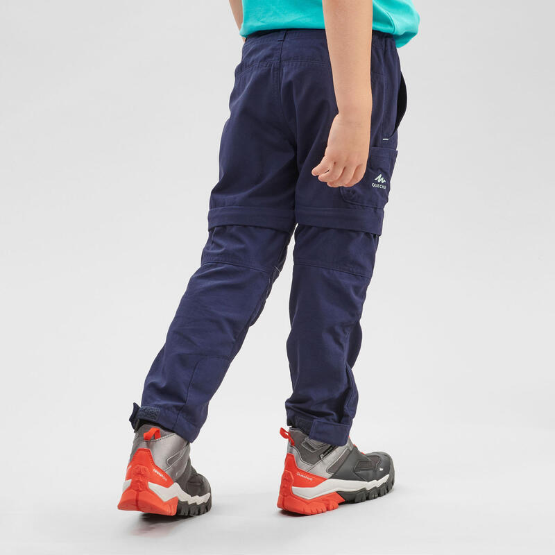 Pantaloni modulabili montagna bambino MH550 azzurri