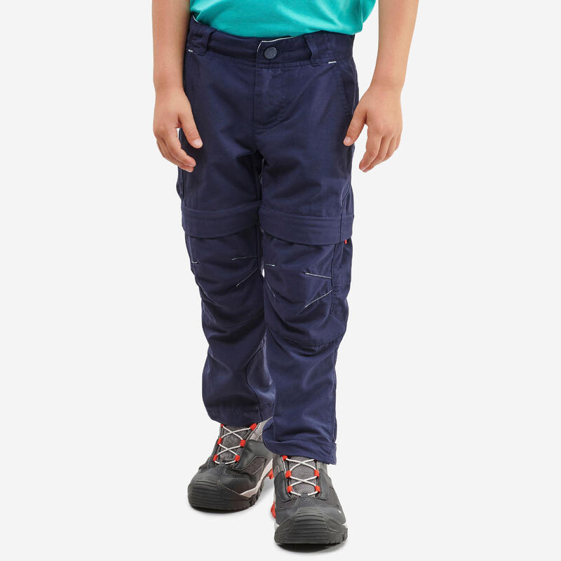 Dětské turistické kalhoty 2v1 MH 500 KID modré
