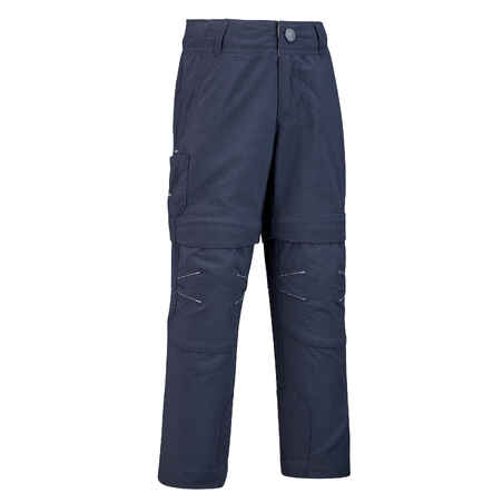 Children's Modular hiking trousers - MH500 KID blue - 2-6 years