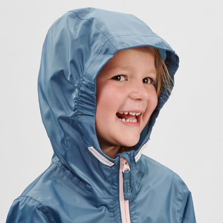 Дитяча куртка 150 для туризму – синя/сіра