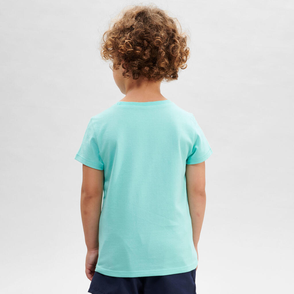 Kids' Hiking T-Shirt - MH100 KID Aged 2-6 - Phosphorescent Pale Pink